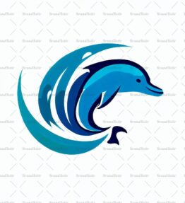 Delfin und Ozeanwelle